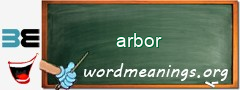 WordMeaning blackboard for arbor